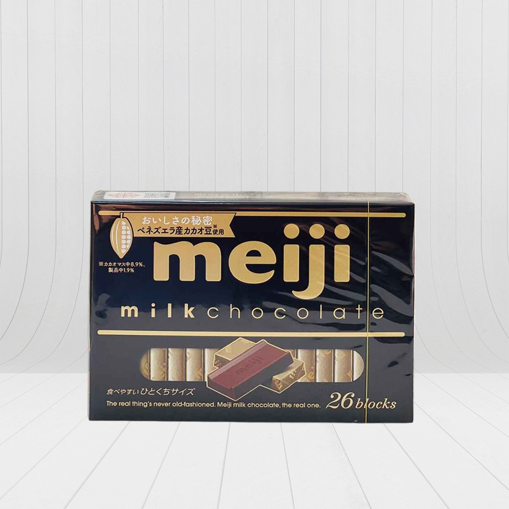 Meiji Milk Chocolate 26 Blocks | Bite-Sized Chocolate with Venezuelan Cacao Beans for Rich Flavor