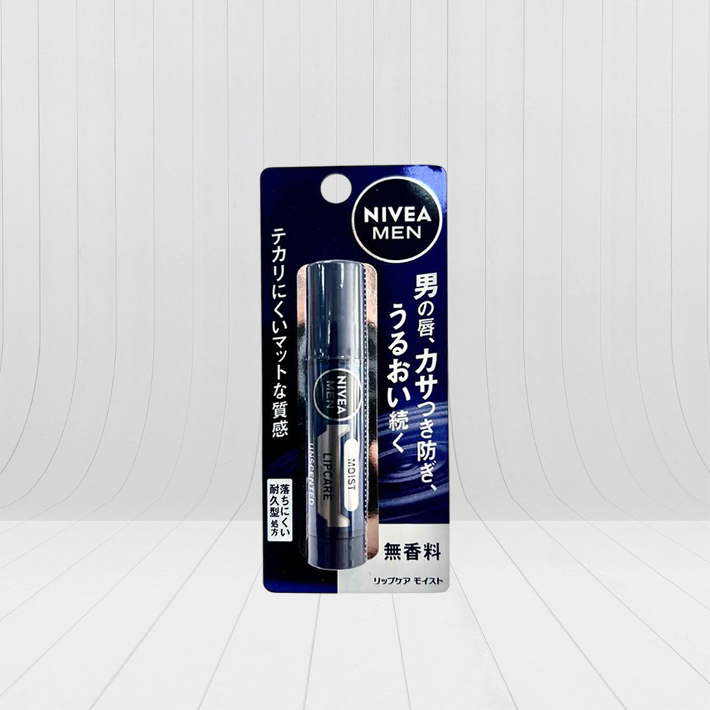 NIVEA MEN Lip Care Moist - Unscented Lip Balm for Hydration