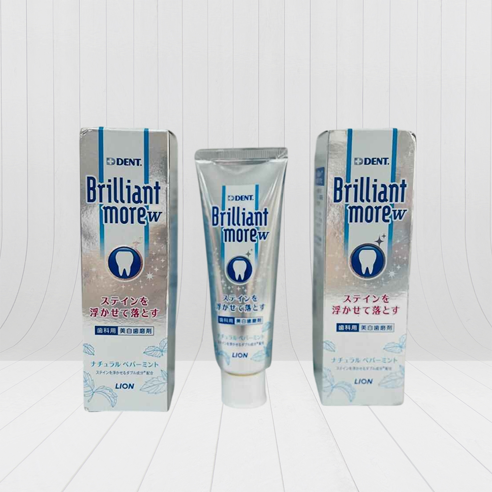 DENT. Brilliant more Whitening Toothpaste | Stain Removal & Natural Peppermint