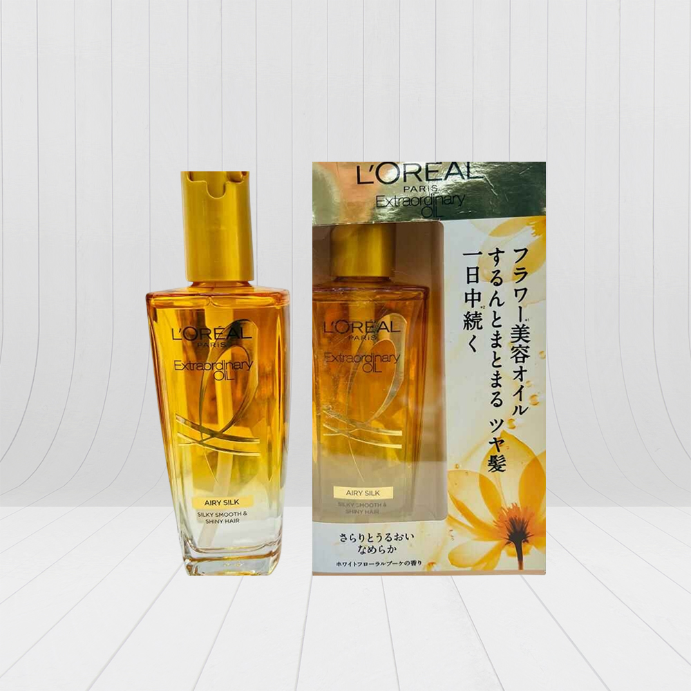 L'Oreal Paris Extraordinary Oil Airy Silk | White Floral Bouquet Hair Oil for Smooth, Shiny Hair