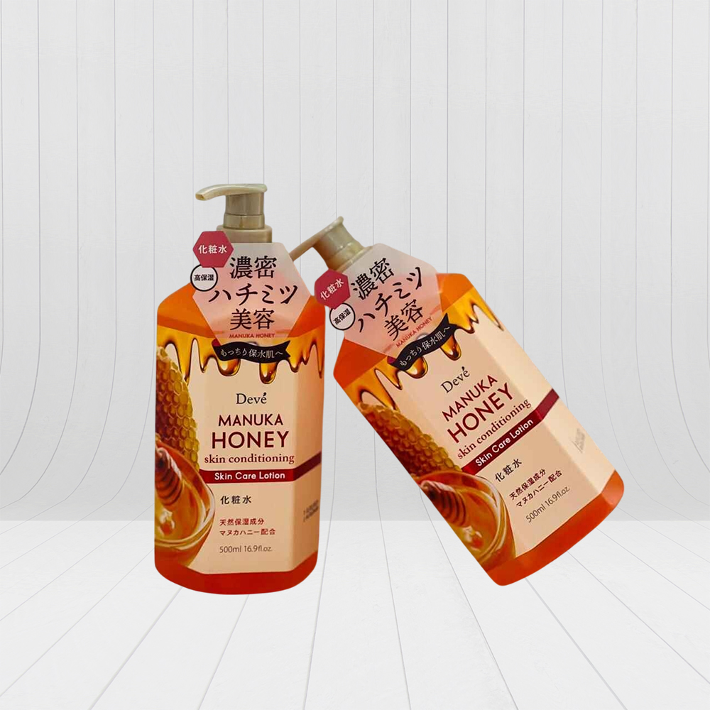Deve Manuka Honey Skin Conditioning Lotion | High Moisturizing Toner for Springy, Moist Skin (500ml)