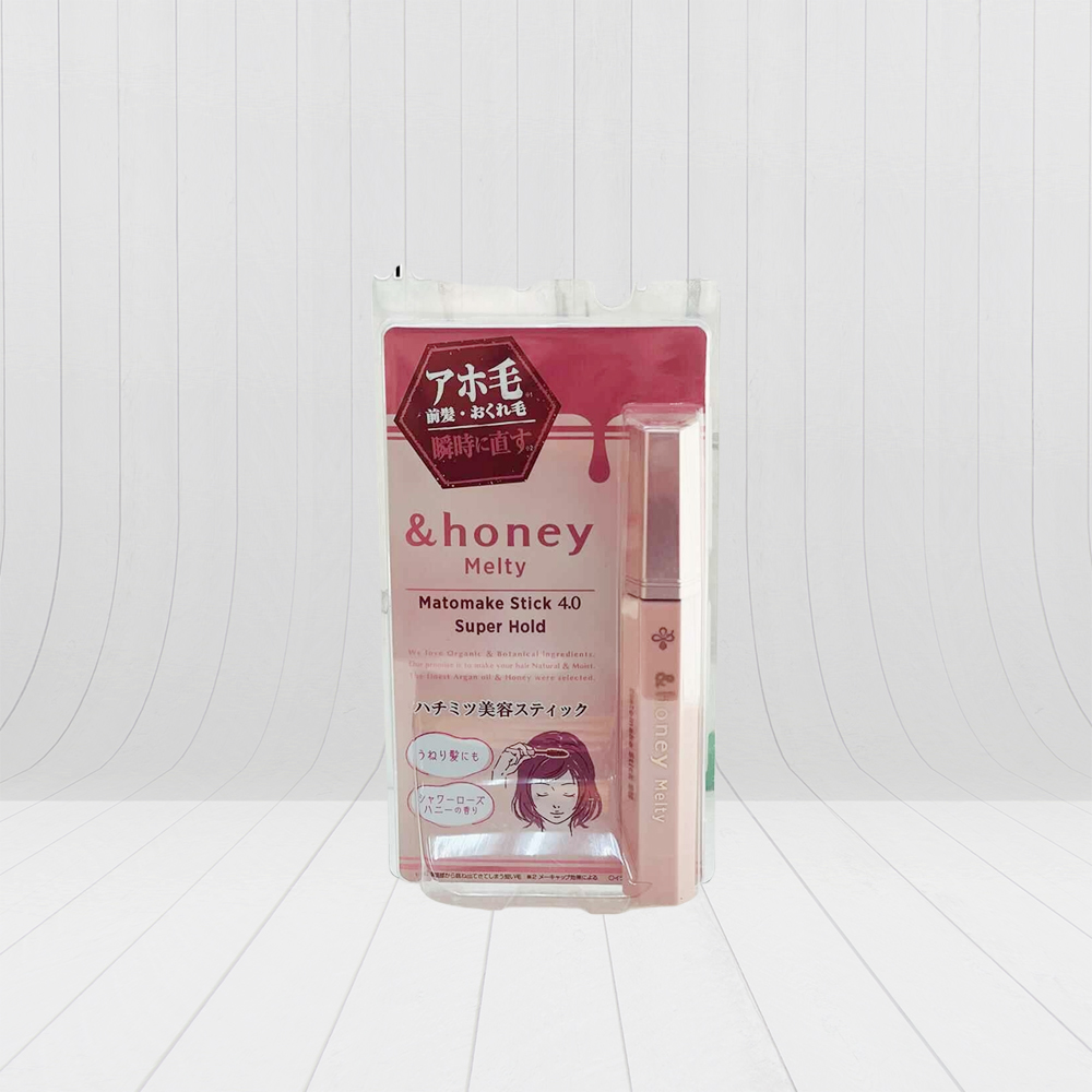 &honey Melty Matomake Stick 4.0 Super Hold | Instant Flyaway, Bangs & Stray Hair Fixer with Peony Rose Honey Scent