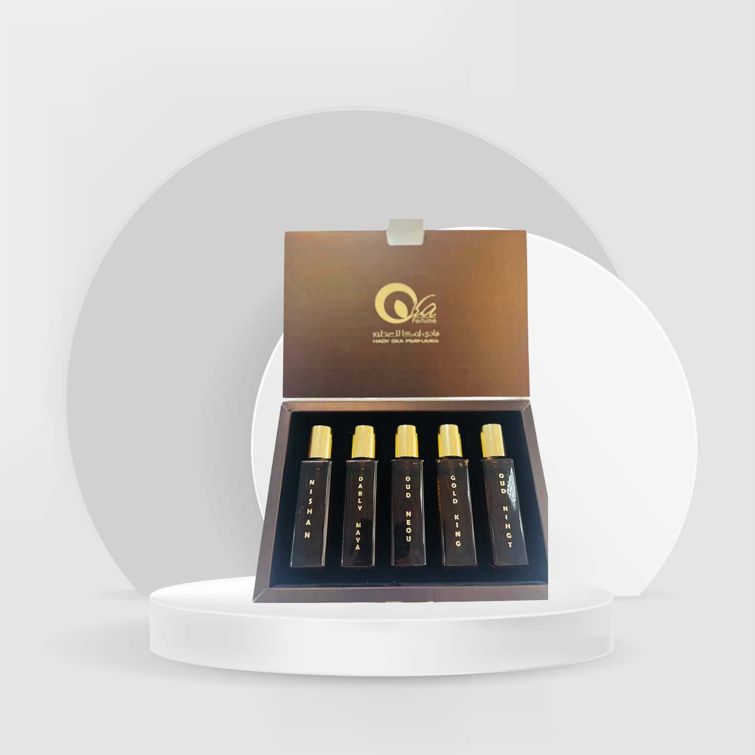 Hady Oka Perfumes Collection Set | Assorted Niche Fragrances (Nishan, Darly Maya, Oud Neou, Gold King, Oud Night)