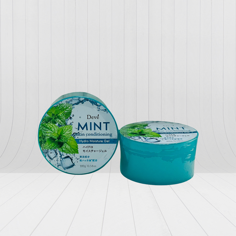 Deve Mint Skin Conditioning Hydro Moisture Gel 300g (10.58oz) - Cooling & Hydrating with Mint Oil