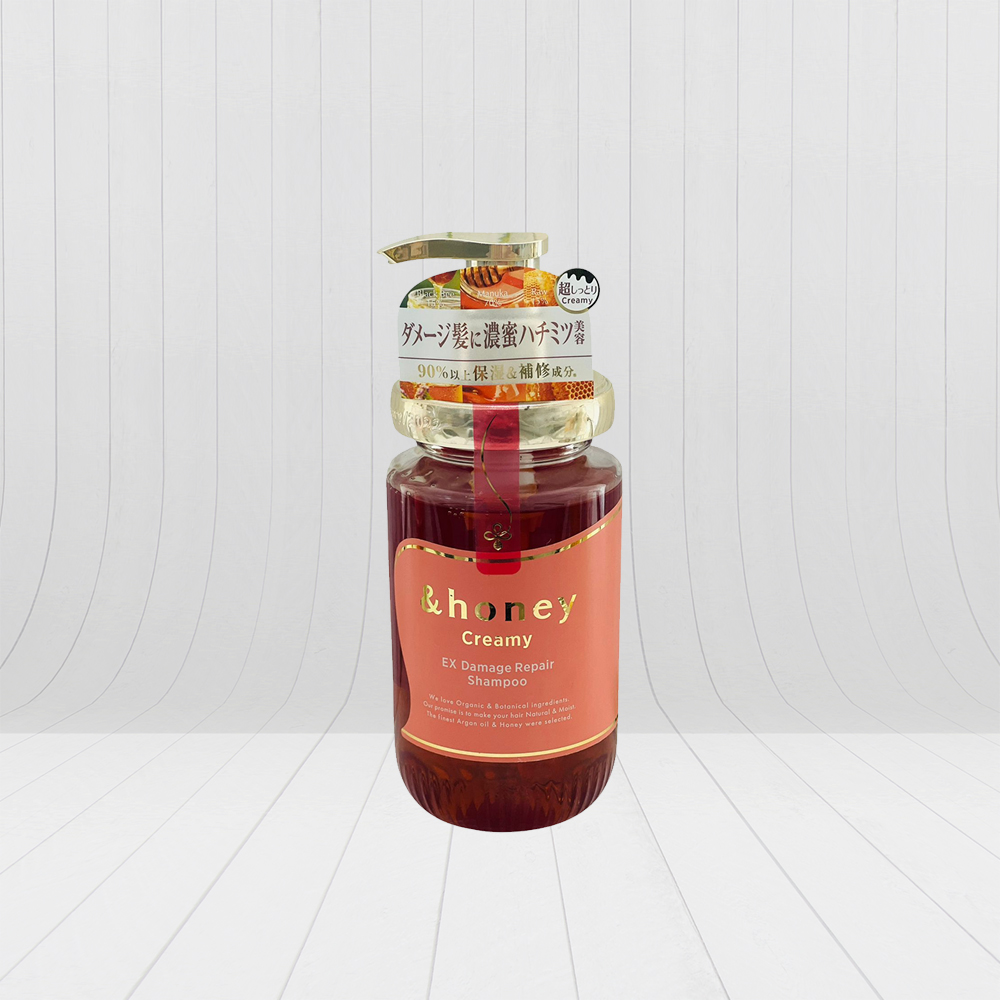 &honey Creamy EX Damage Repair Shampoo - Hydrating Hair Cleanser with Honey for Dry Damaged Hair