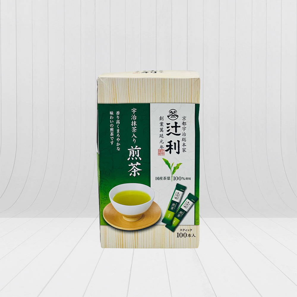 Tsujiri Uji Matcha Stick Sencha - 100% Domestic Tea for Rich Flavor (100 Sticks)